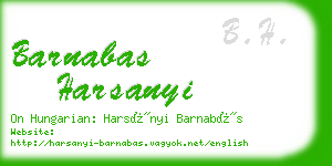 barnabas harsanyi business card